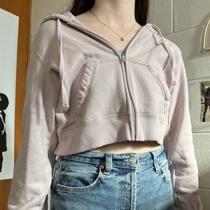 Hollister cropped zip-up hoodie